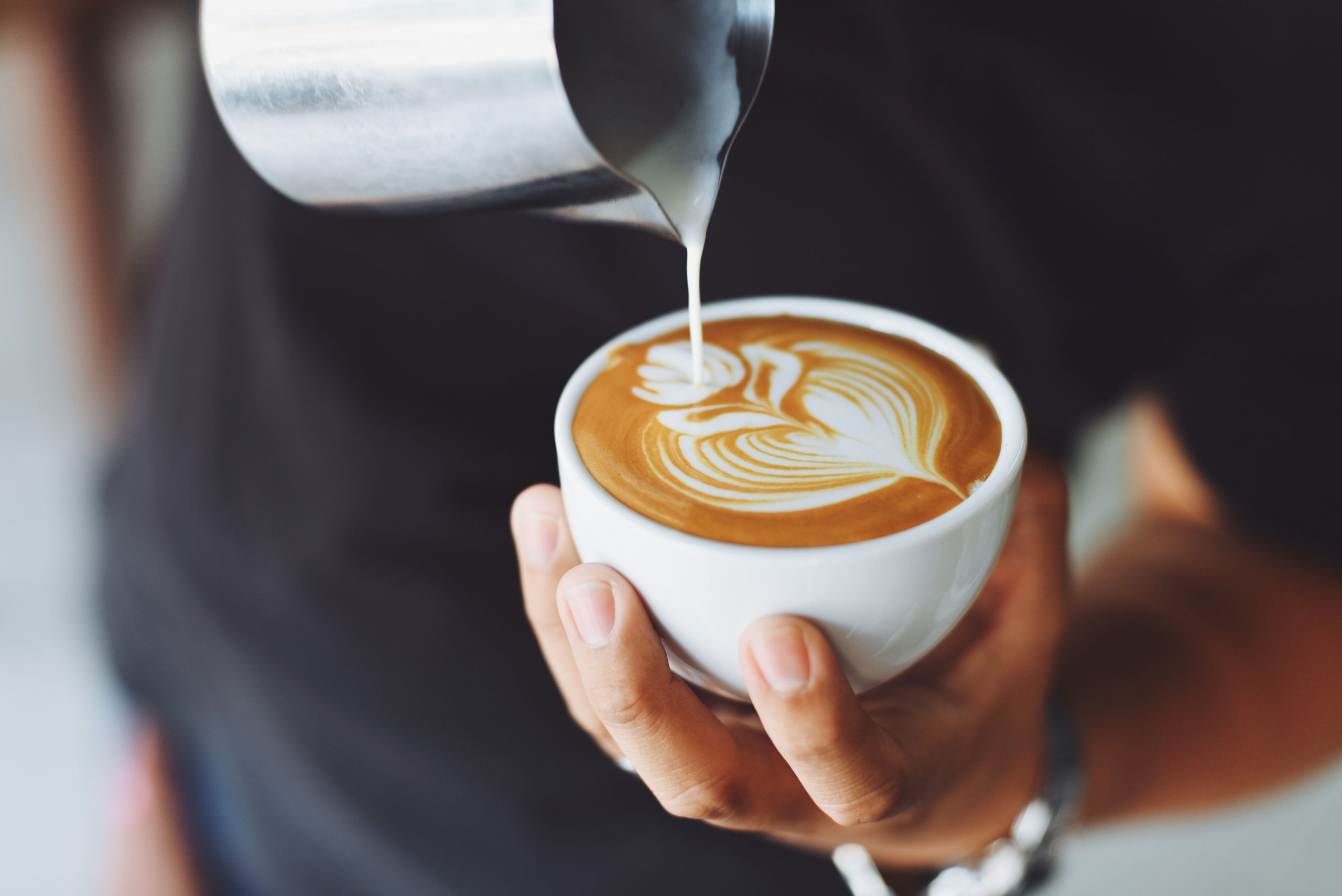 Flat white in a ceramic cup