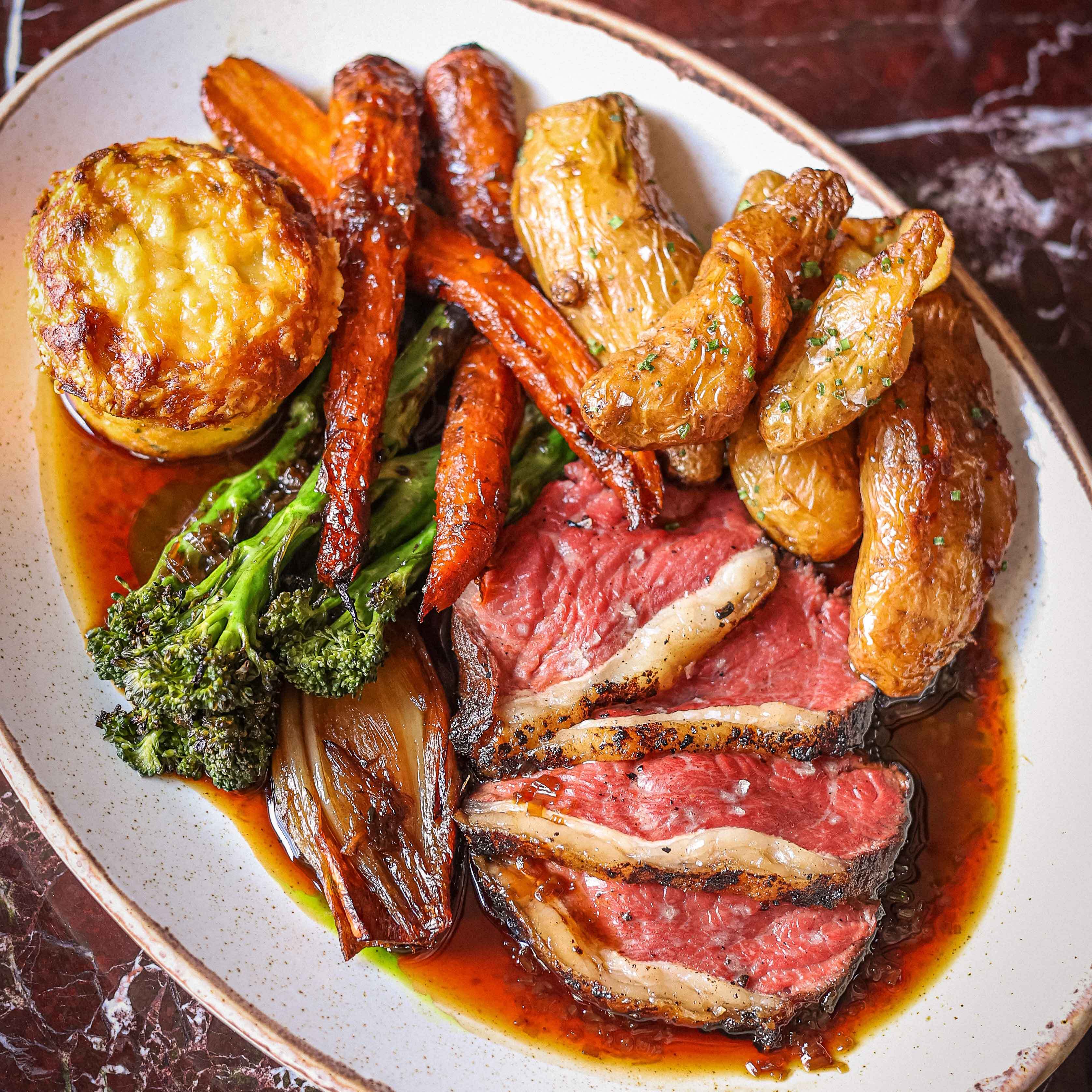 Traditional Sunday roast dinner